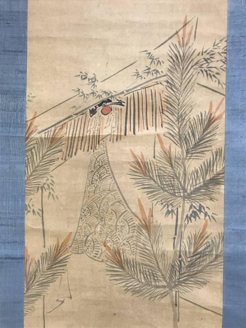 真作/狩野常山/恵比須図/大黒図/十日戎図/祝掛軸/掛軸☆宝船☆AE-359