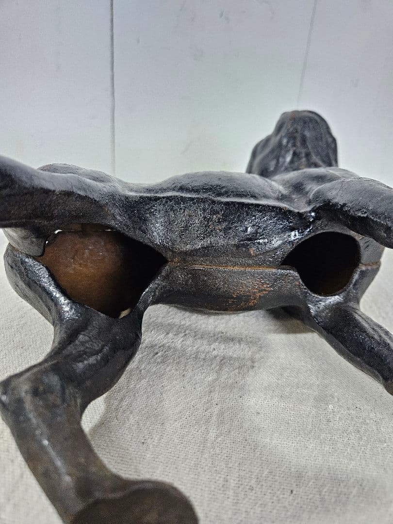 ANTIQUE ボストンテリア 犬の置物 鉄製 ドアストッパー オブジェ 鋳物