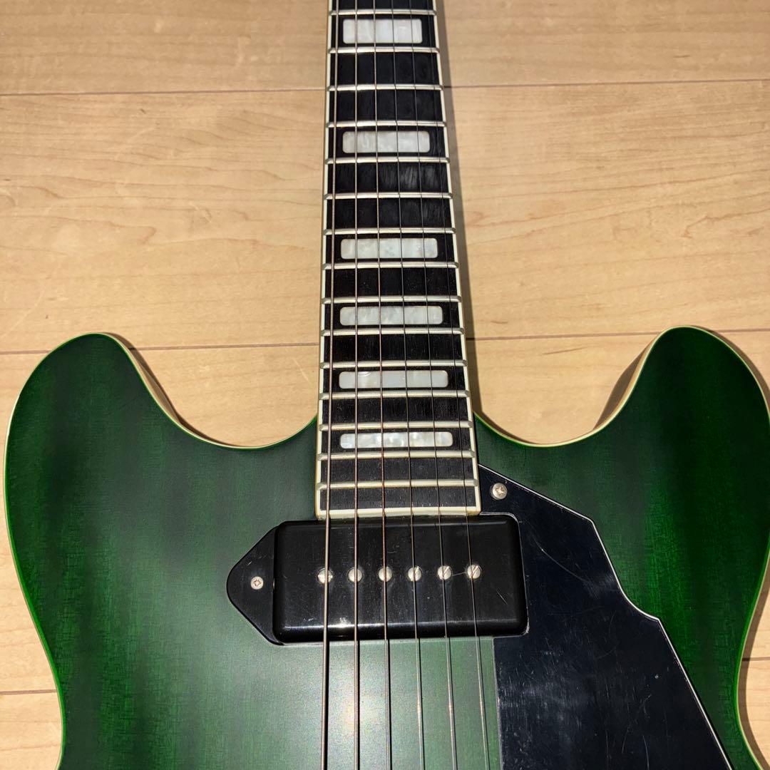 プレイテック　SA20 Green セミアコースティックギター　グリーン