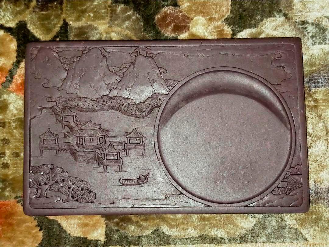 ♥硯　中国　端渓硯　１４５０ｇ　端渓　古玩　骨董品