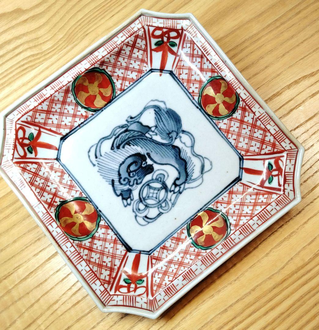 ☆ 須田菁華 九谷焼 獅子文皿