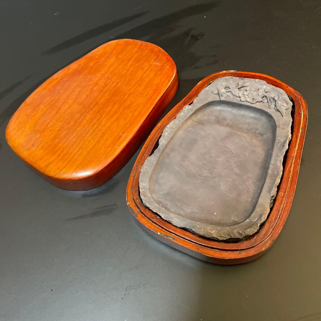 端渓硯　箱付　書道　墨　B