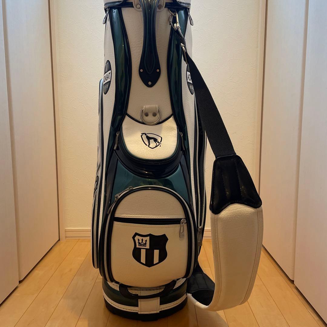 adabat キャディバッグ ホワイト×グリーン