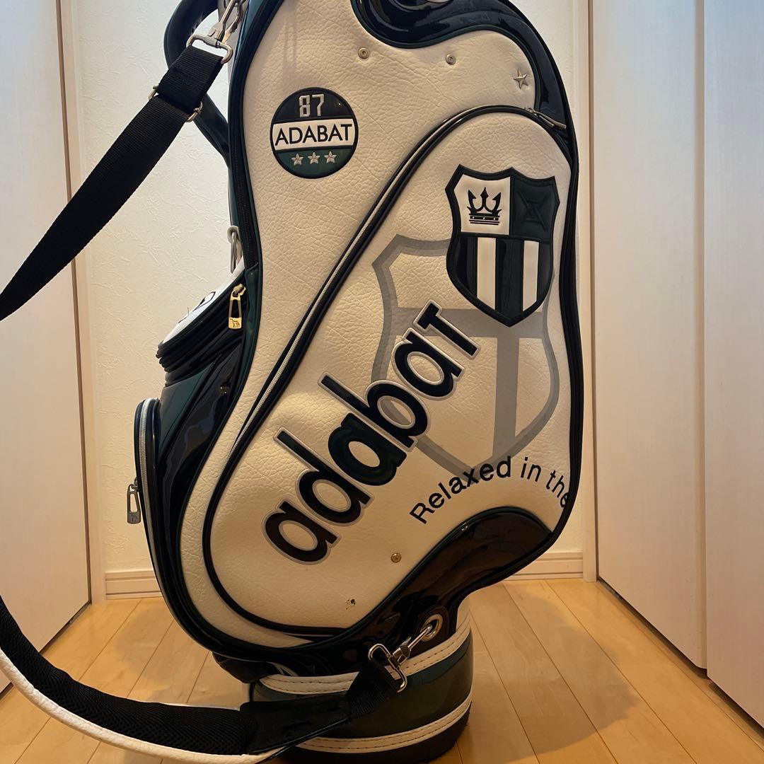 adabat キャディバッグ ホワイト×グリーン