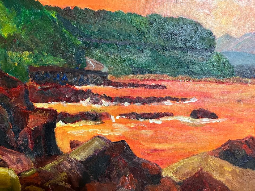 夕焼け 油彩画