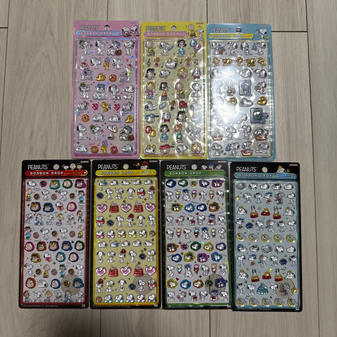 ボンボンドロップシール　スヌーピー　7枚　まとめ売り
