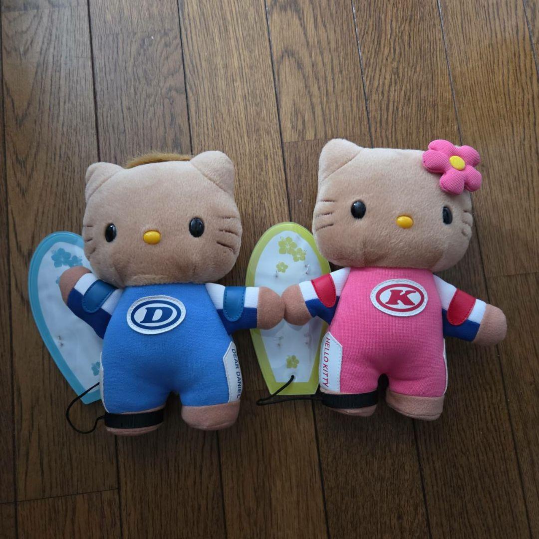 当時物 平成レトロ サンリオ 日焼キティ 日焼ダニエル ぬいぐるみ サーフィン