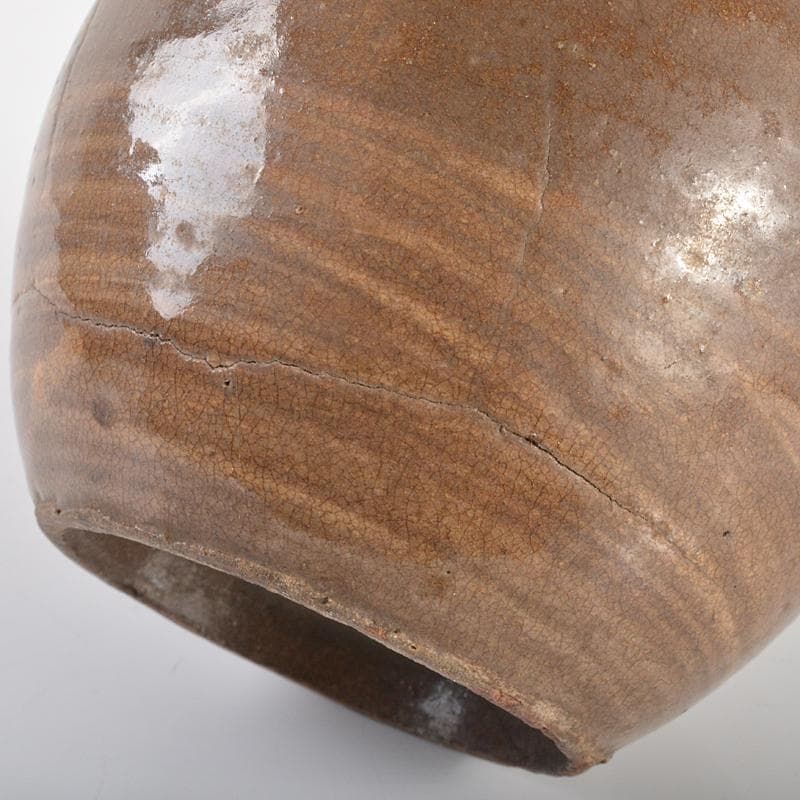 唐津焼　鶴首瓶　徳利　時代箱付　V　R6431