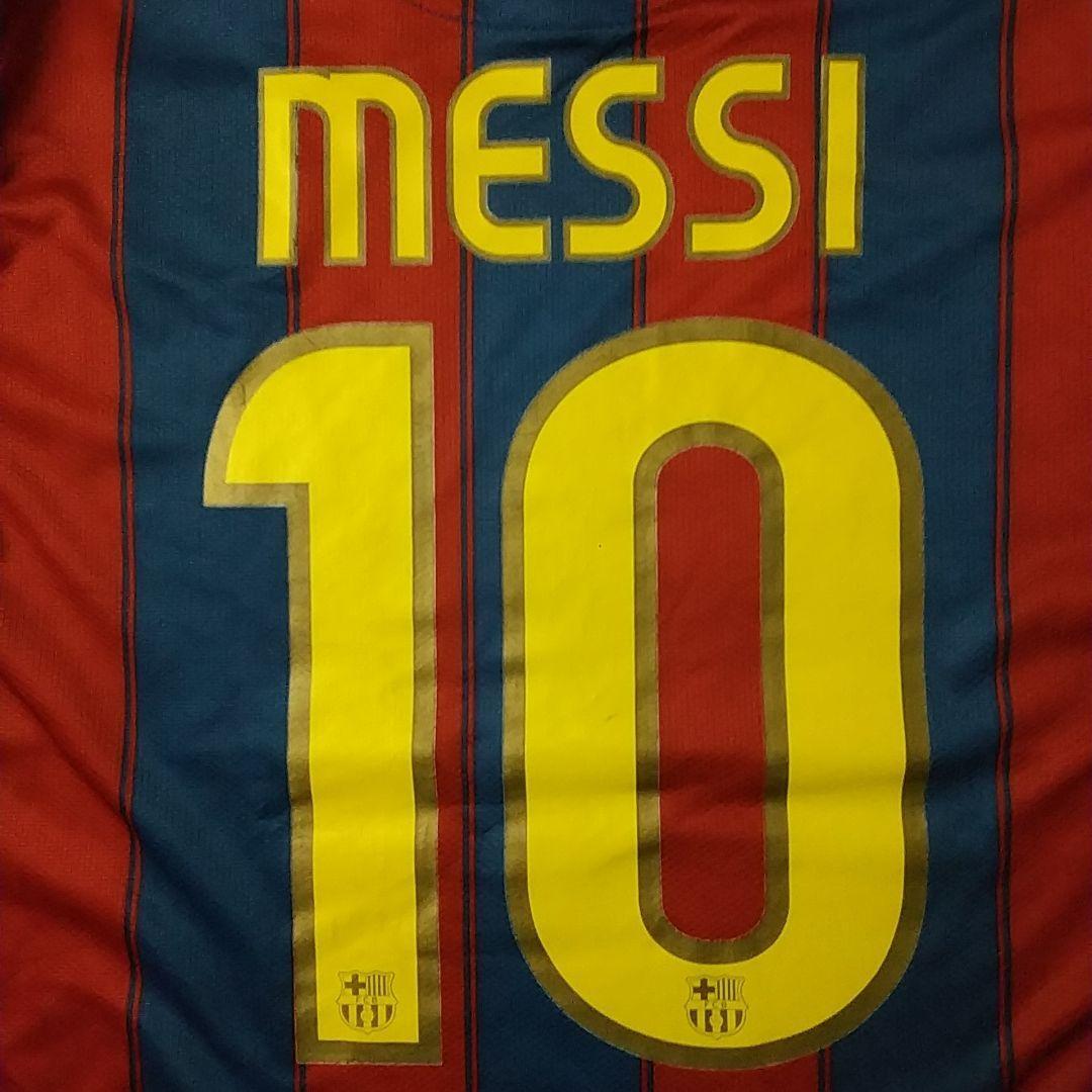 大人気☆ナイキ FCバルセロナ 刺繍 09/10 メッシ ユニフォーム M