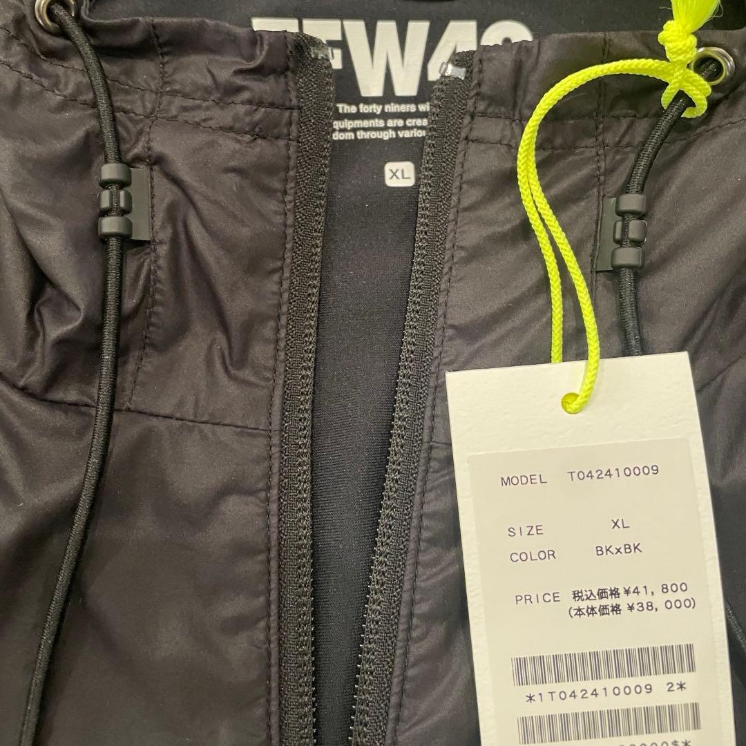 美品 TFW49 フードジャケット アウター XL 黒 ハイブリッド パーカー