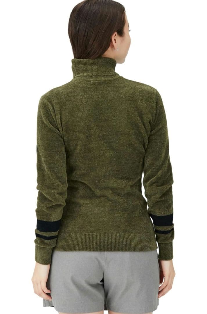 【デサントゴルフ】タートルネックインターシャモールセーター