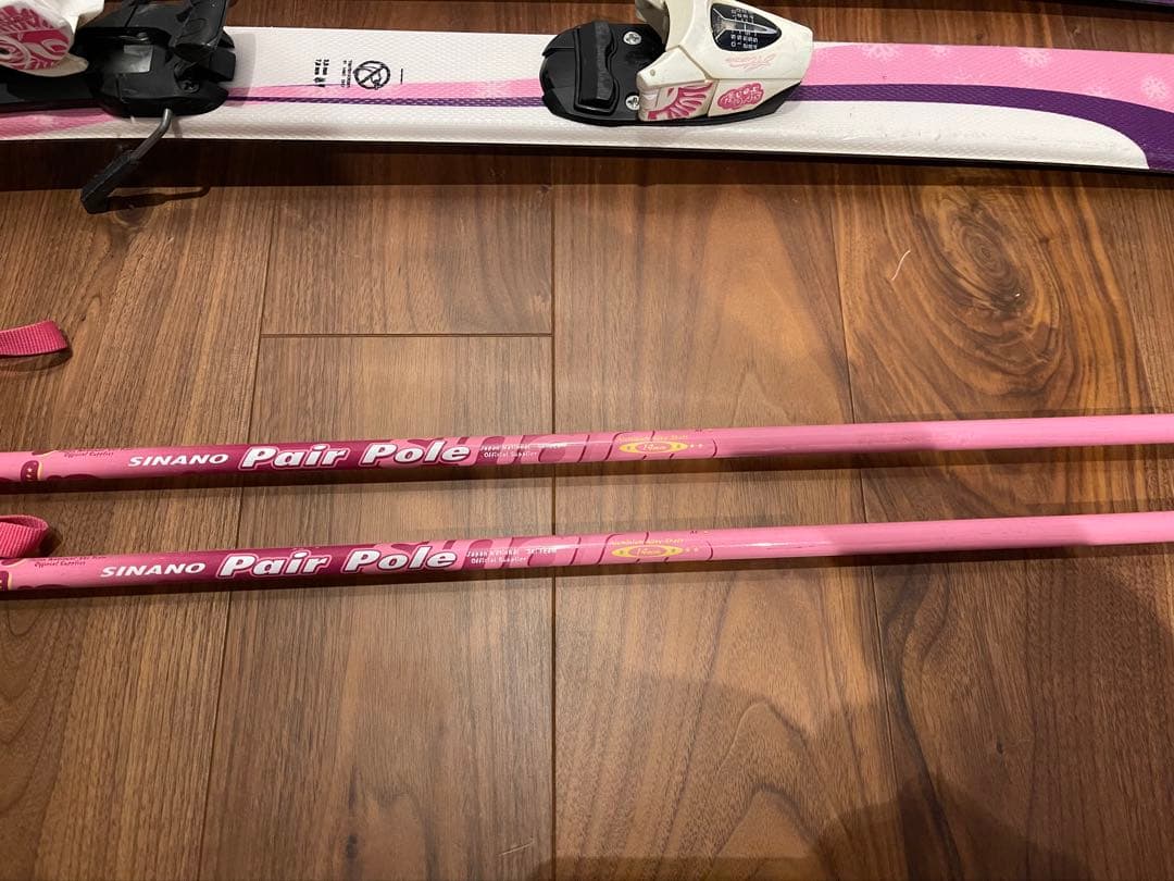 ATOMIC アトミック ジュニア スキー板 130cm ストックセット ピンク
