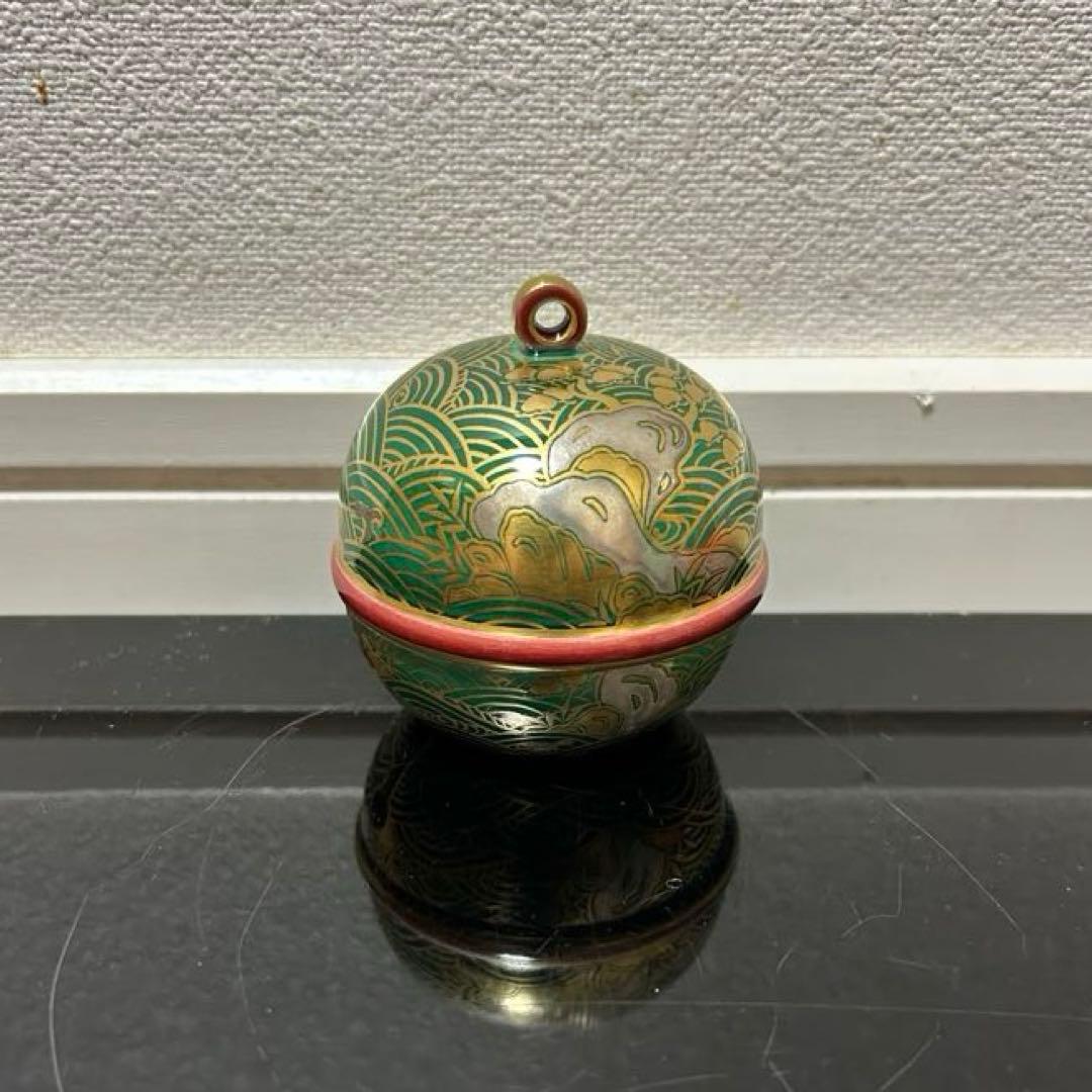 翠嵐　青交趾鈴香合　茶道具懐石茶箱鵬雲斎坐忘斎淡々斎即中斎七事式而妙斎水指棗茶碗