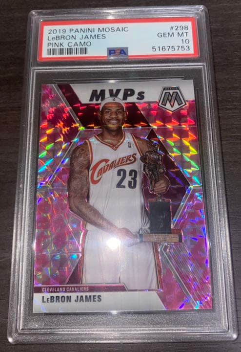 スポーツ選手 Panini Lebron MVP pink camo PSA10