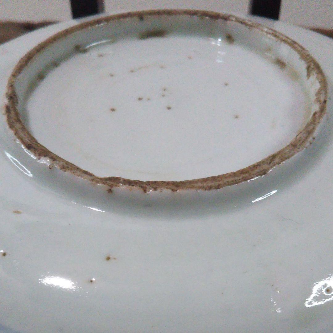 初期  伊万里  薺  花鳥文様６寸皿