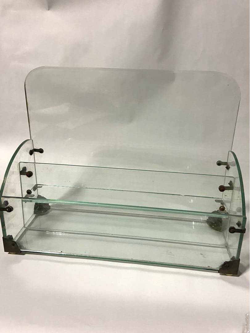 昭和レトロ ガラスの店舗用什器 文房具屋さん 飾り棚 硝子 ディスプレイケース