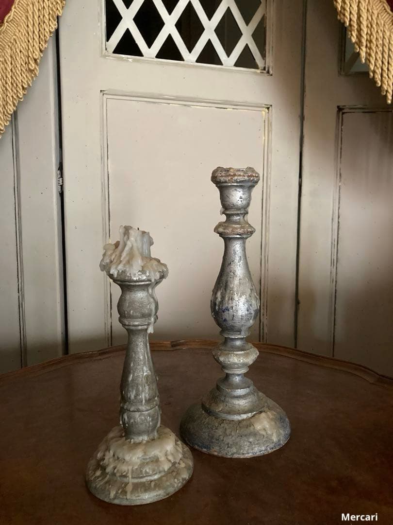 【希少】フランス　19世紀　アンティーク　キャンドルスタンド　シャビー