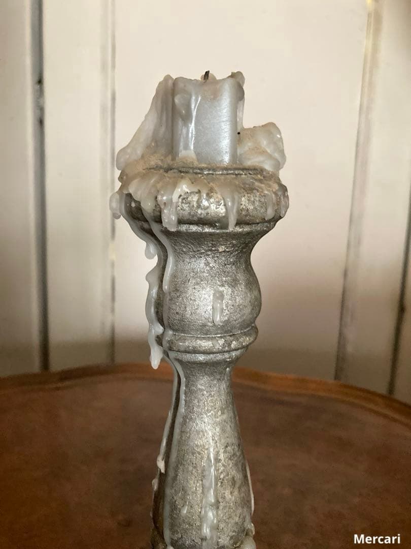【希少】フランス　19世紀　アンティーク　キャンドルスタンド　シャビー