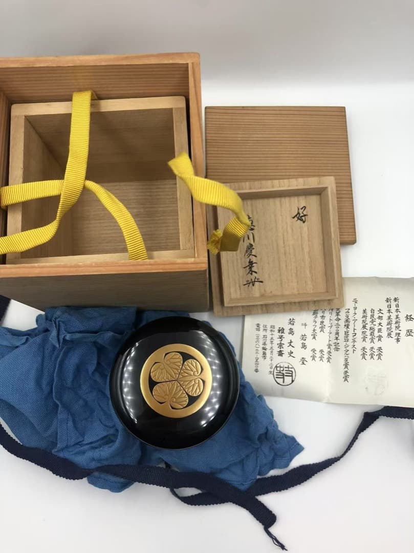 徳川家紋　葵紋　棗　共箱　茶道具
