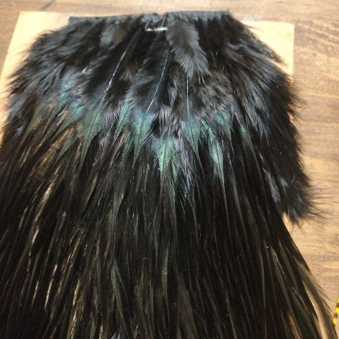 ​【良質】フライタイイング用 サドルハックル 2色セット（グリズリー染色他）