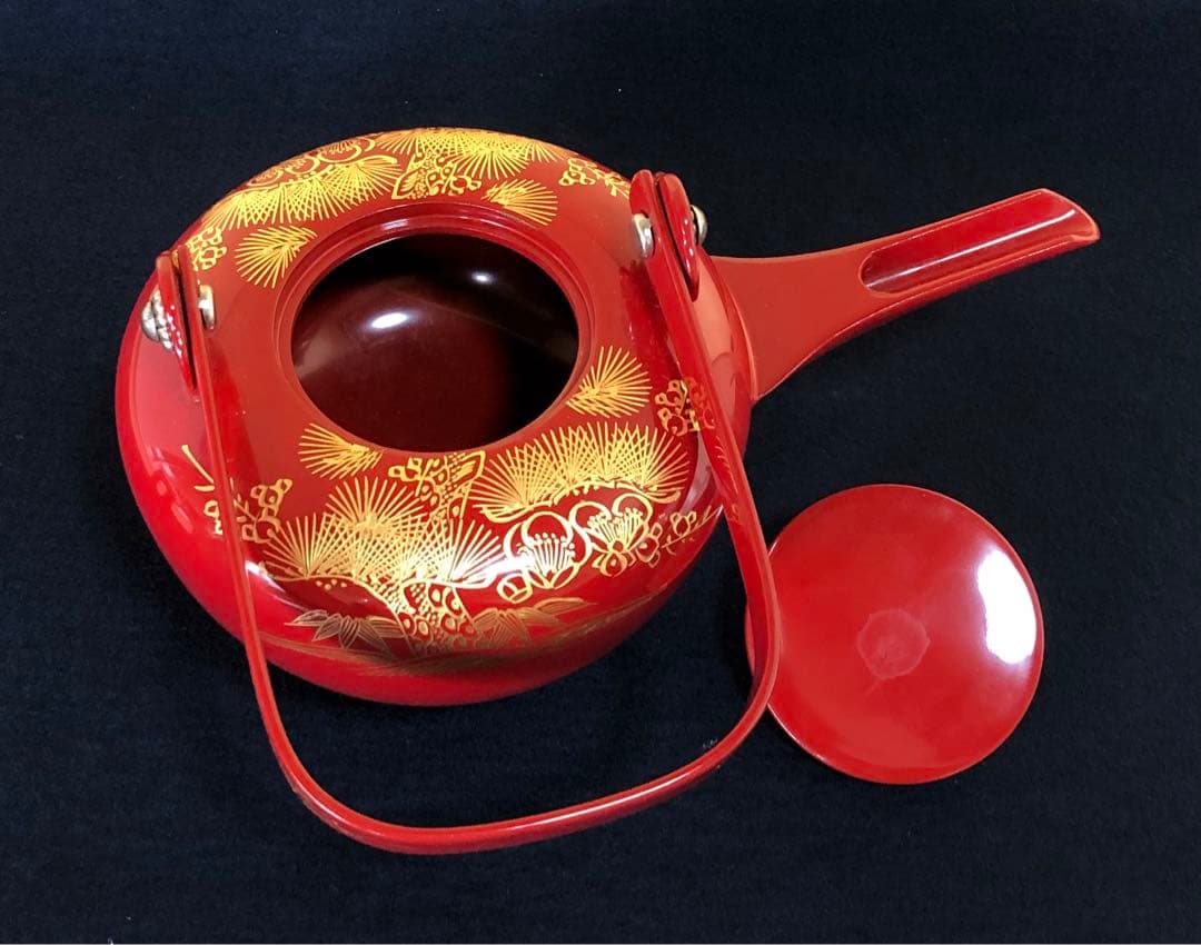 《R》輪島塗 屠蘇器 三ツ揃 沈金松竹梅 木製漆器 木箱　251218か1