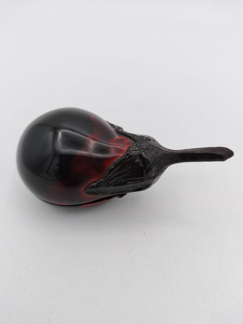 b40 【新品・未使用】香合 総乾漆造 茄子 中津昭史 木箱 茶道具