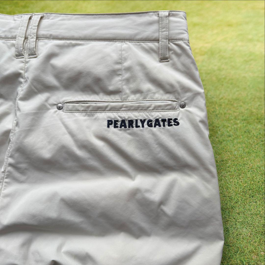 防寒　蓄熱素材　パーリーゲイツ　ダウンパンツ　中綿入り　M〜L相当　オフホワイト