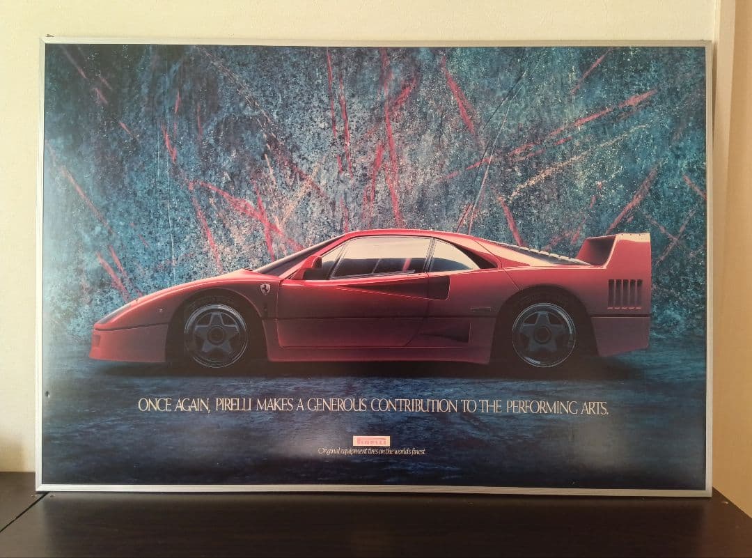 Ferrari F40 PIRELLI フェラーリ ピレリー　ポスターパネル