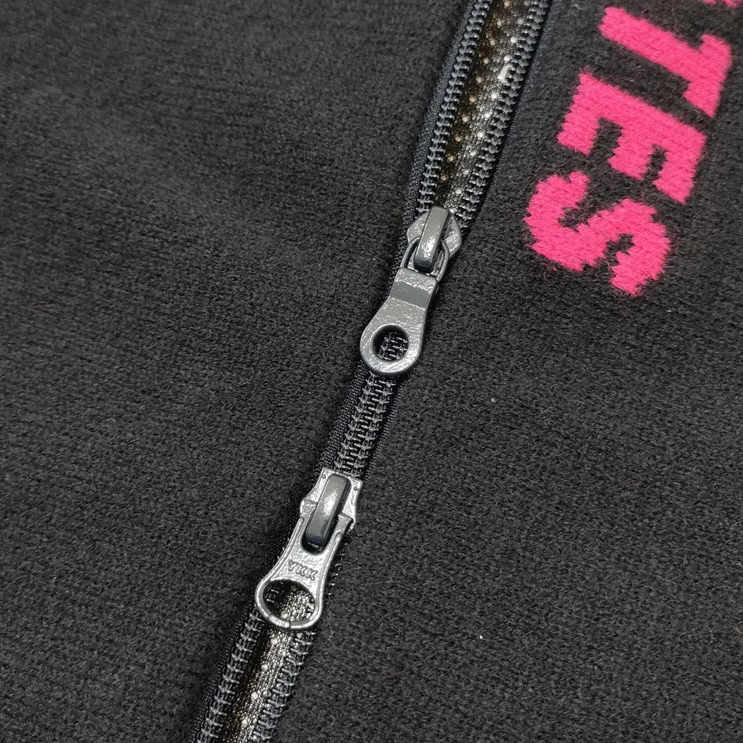 パーリーゲイツ　ジップ　ニットジャケット　裏地付　防風　ボーダー　リブ　ロゴ　1