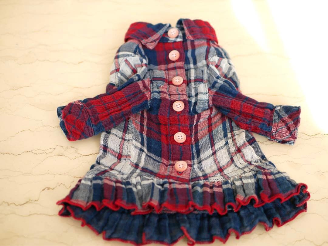 アトリエgg ガーゼチェックワンピース