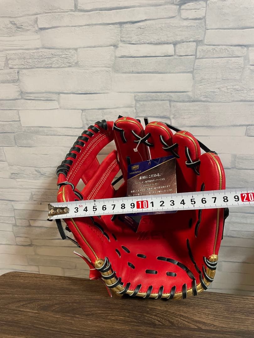 ゼット　軟式グローブ　ネオステイタス　大人サイズ　新品　展示品　未使用品　レッド