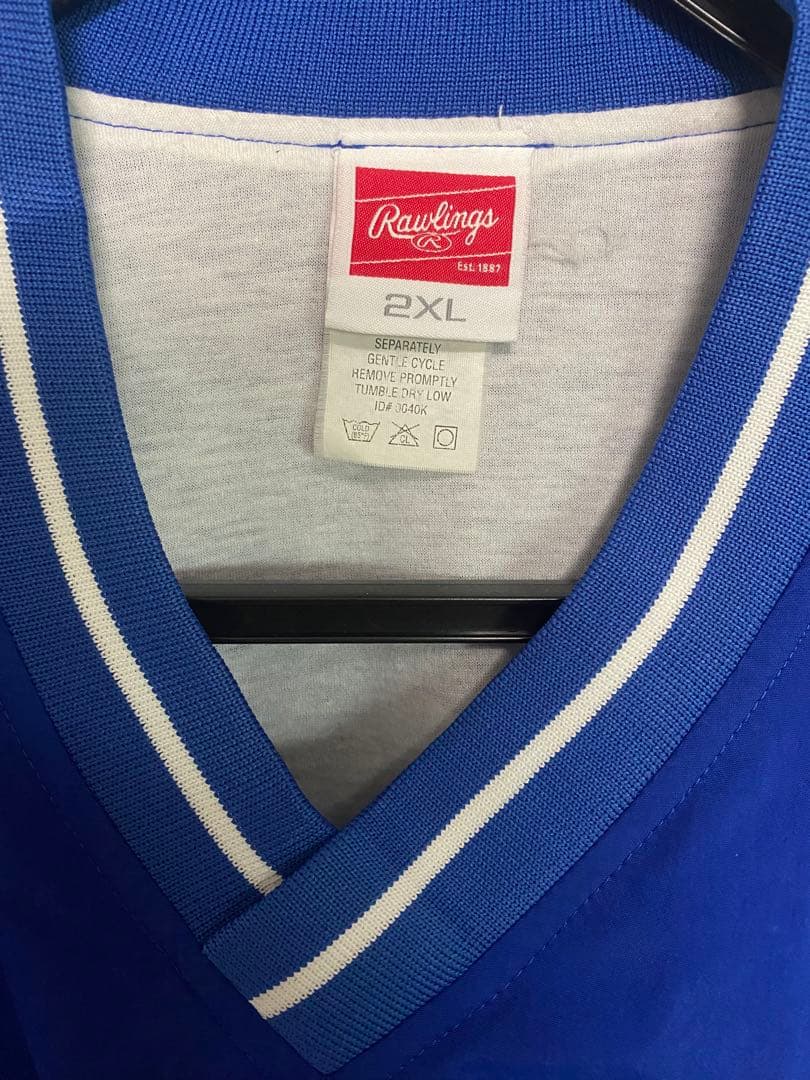 プルオーバー ナイロンジャケット　ブルー　古着