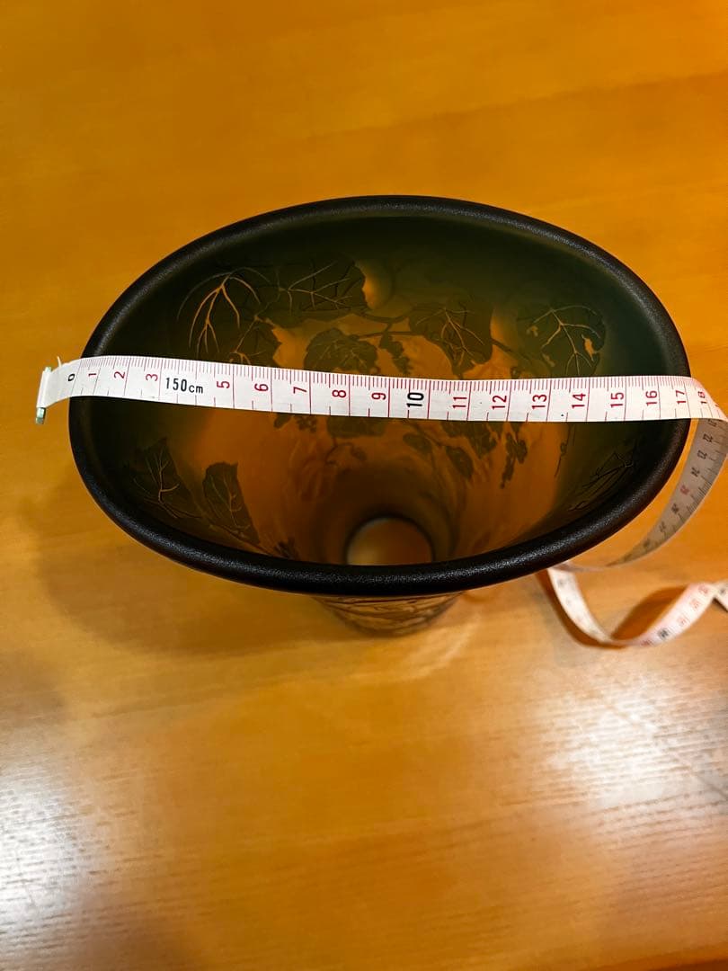 美しいグラデーション ガラス花瓶 野葡萄瑠璃橙