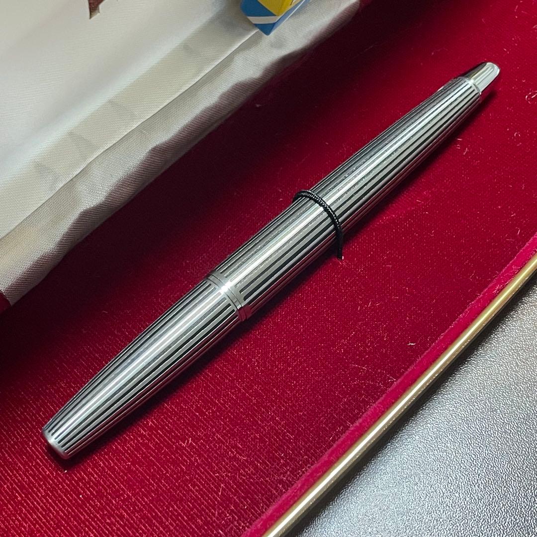 超美品 PILOT パイロット ミュー ストライプ 万年筆 インク付き