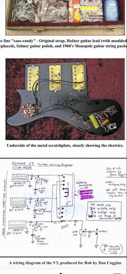 ヘフナー　スーパーソリッドIII 173 60th 貴重ビンテージ　ドイツ製