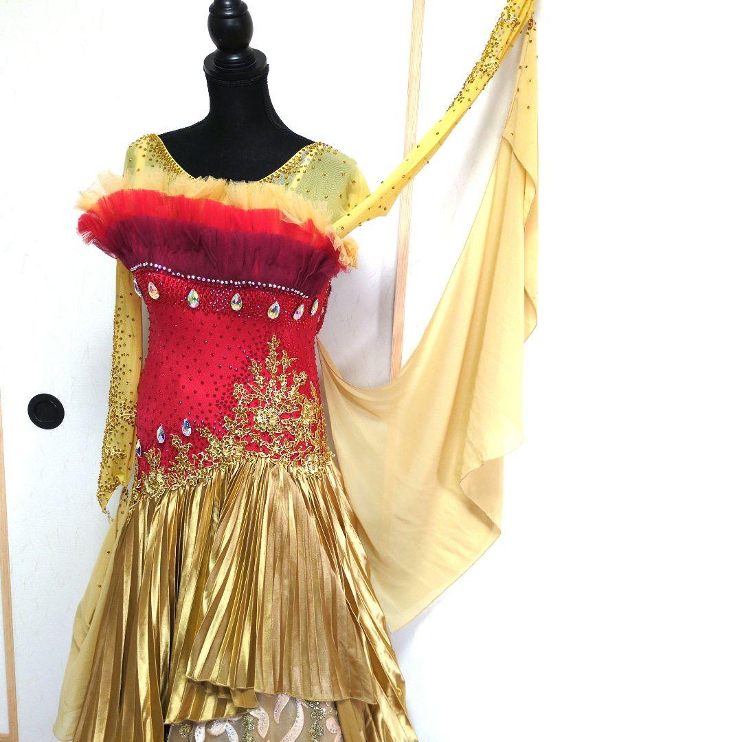 社交ダンス　華やかスタンダードドレスL