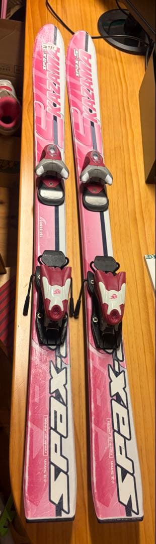 KAZAMAキッズ用スキー板120cmブーツ21cmストック90cm セット