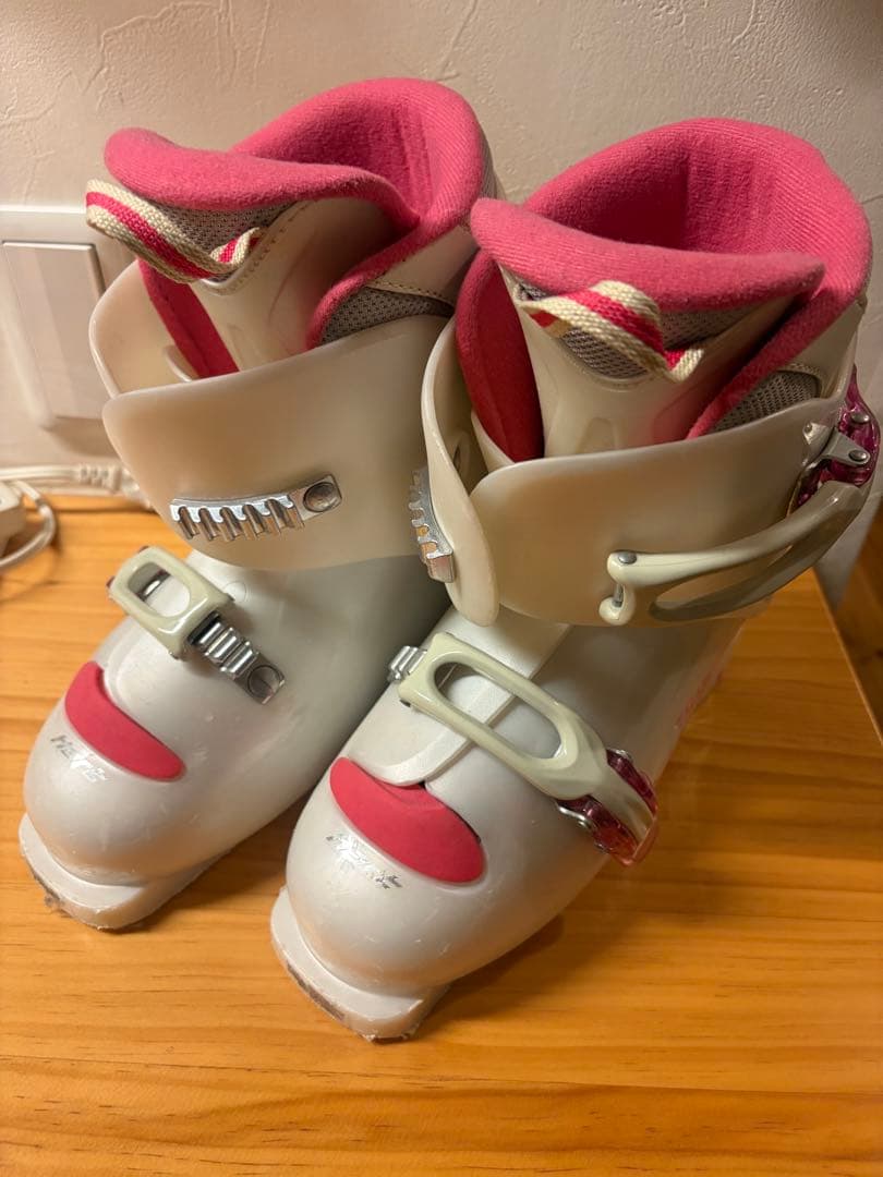 KAZAMAキッズ用スキー板120cmブーツ21cmストック90cm セット