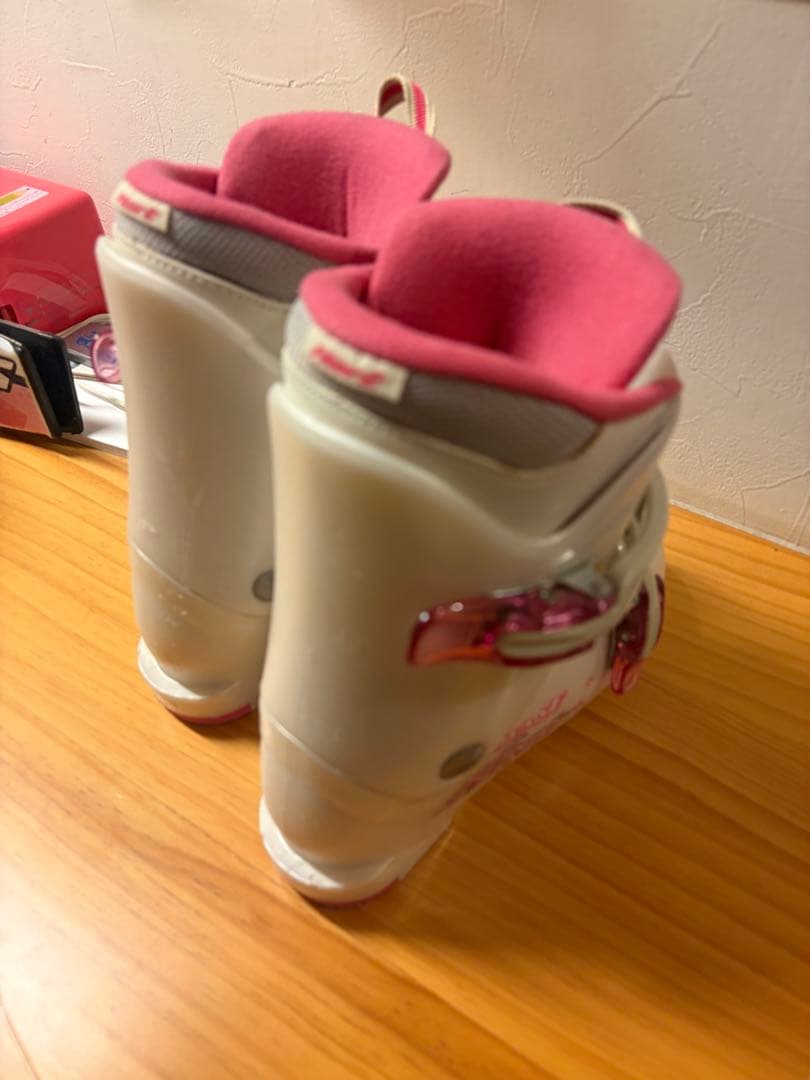 KAZAMAキッズ用スキー板120cmブーツ21cmストック90cm セット