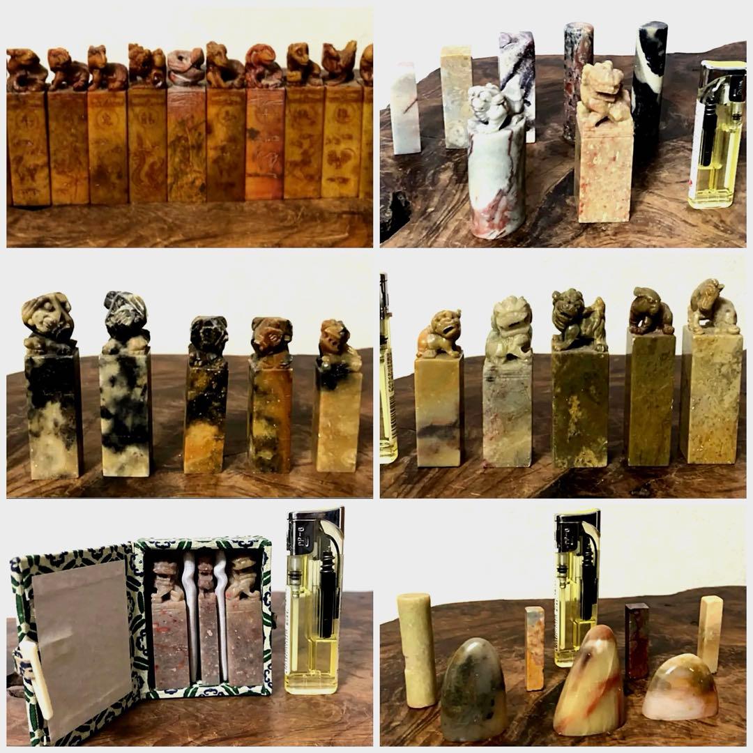 中国美術 玉 印材寿山石 他 ①〜⑥39本 セットまとめて 特別価格