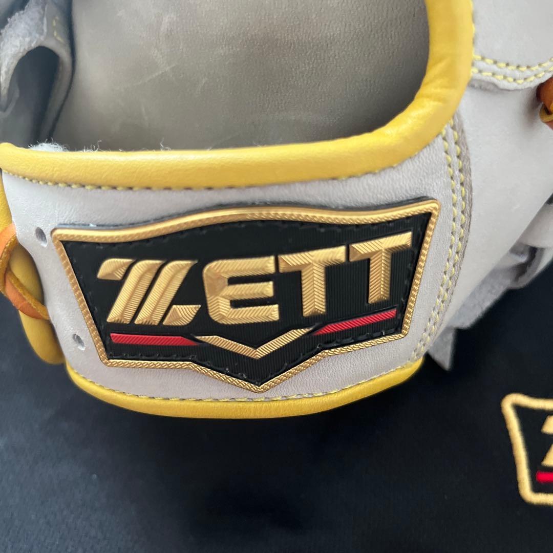 ZETT PROSTATUS 軟式グローブ 源田モデルグレー/オレンジ