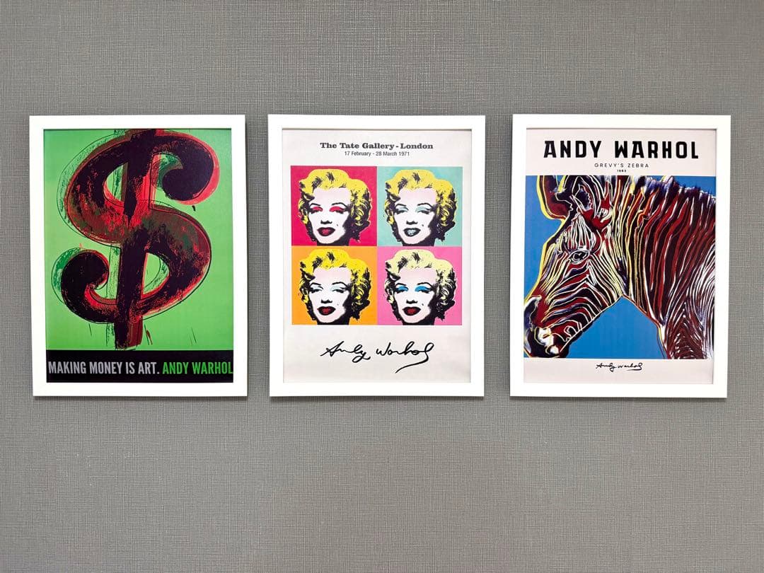 No.298フレーム付きキャンバスアート　インテリア絵画　アンディーウォーホル