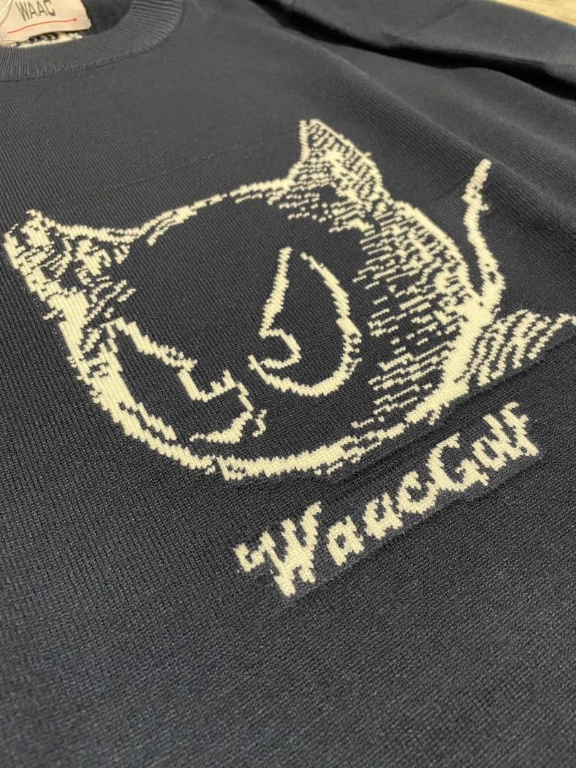 waac メンズゴルフウェア　長袖ニット