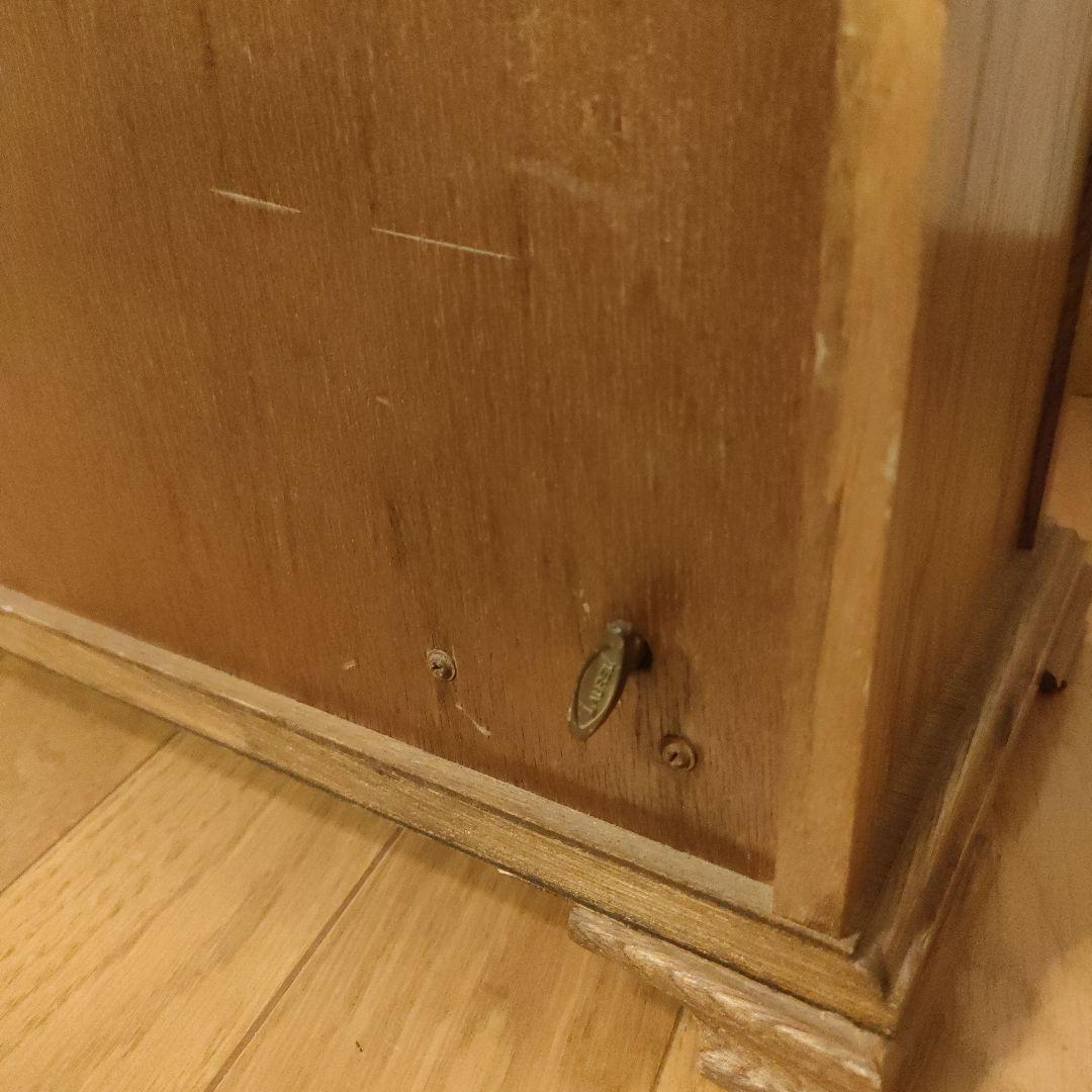 アンティーク 木製 オルゴールジュエリーBOX 収納キャビネット ガラス扉付