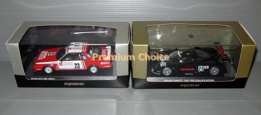 京商 1/43 リコースカイラインGTS-R R390GT1 ケースヒビ有り