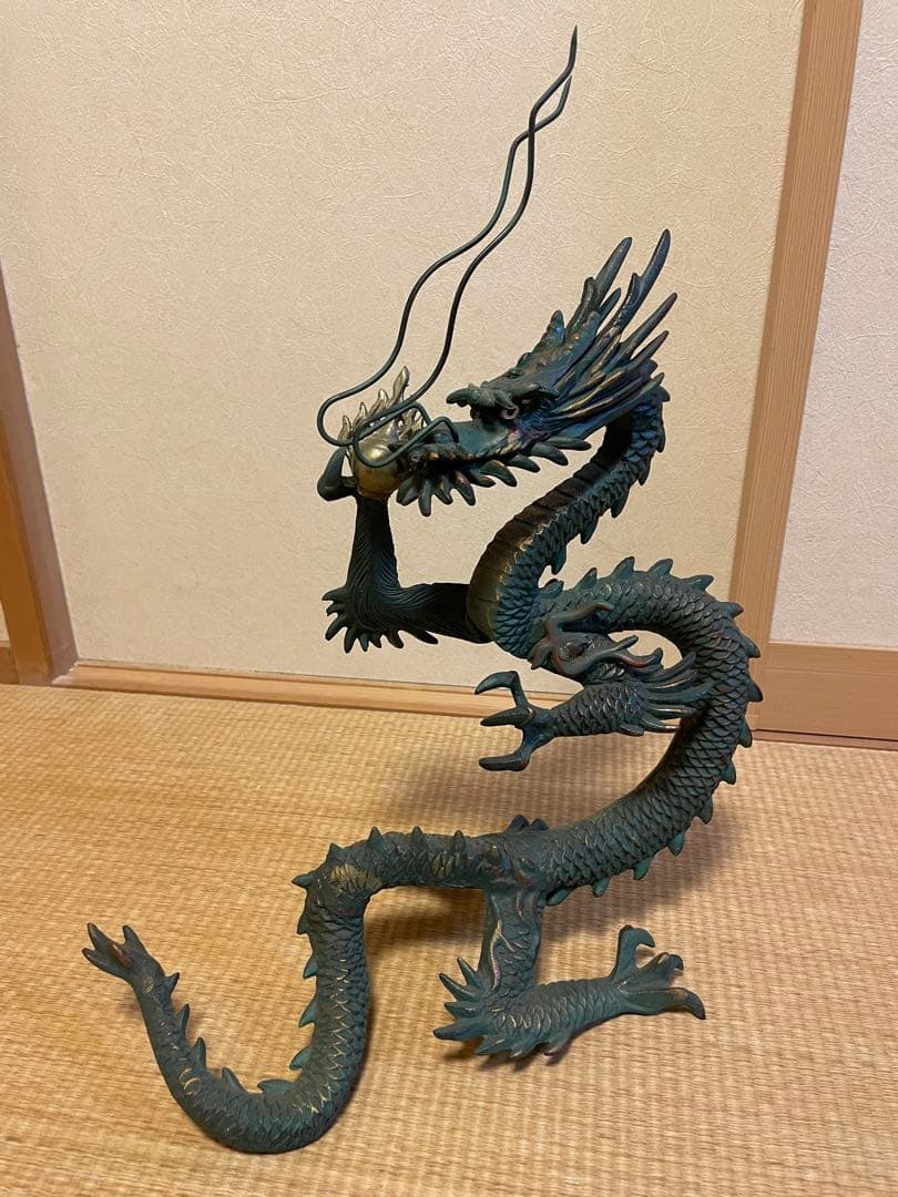 【高級】 期間限定値引　金属工芸　竜　龍　昇龍　開運龍　干支 村田宏作 青銅色