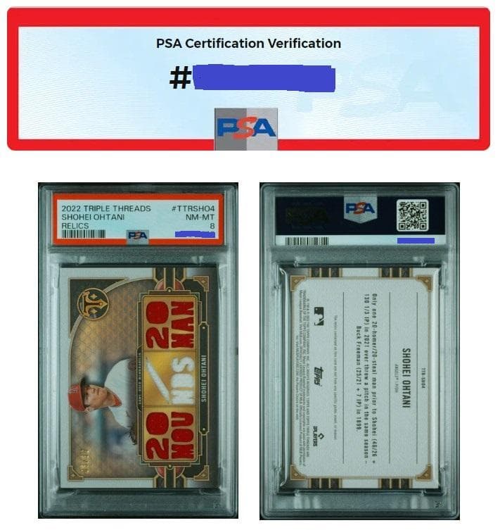 大谷翔平 TOPPS TRIPLE THREADS RELICS カード