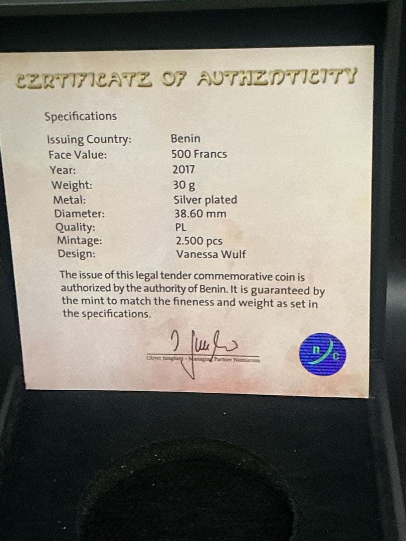 ミュシャ × 黄道十二宮 ―射手座、Sagittarius　銀メッキ付き白銅貨