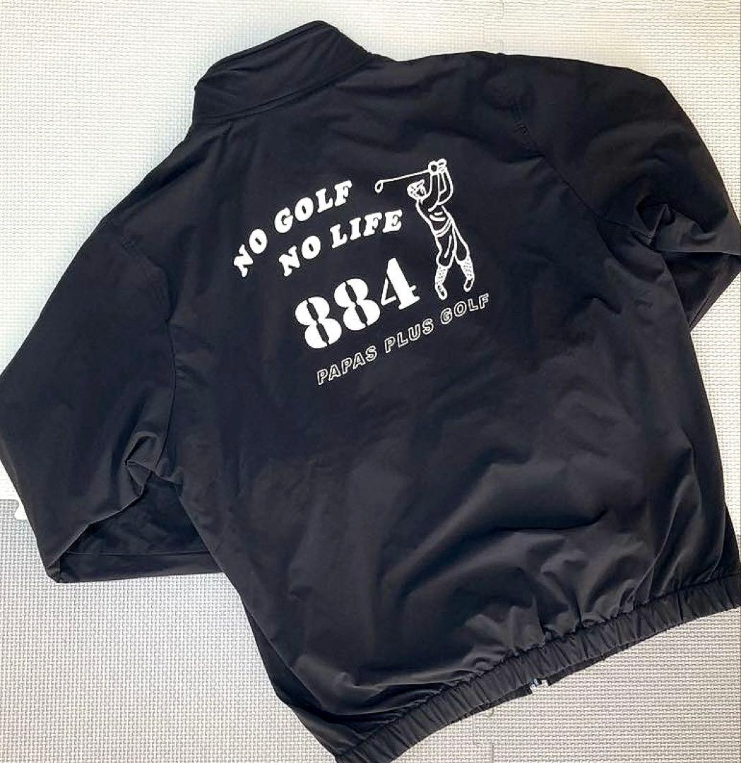 PAPAS PLUS GOLF 防寒・防風裏フリースフルジップブルゾン／Mサイズ