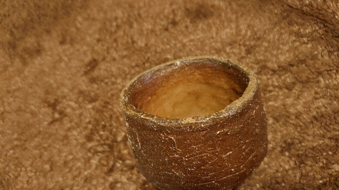 古越前　越前焼　灰釉　窯焼　登窯　ぐい呑み　お猪口　１客